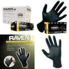 SAS Safety 66516 Raven Powder-Free Disposable Black Nitrile 6 Mil Gloves, Small, 700 Gloves by Weight (7 Boxes of 100)