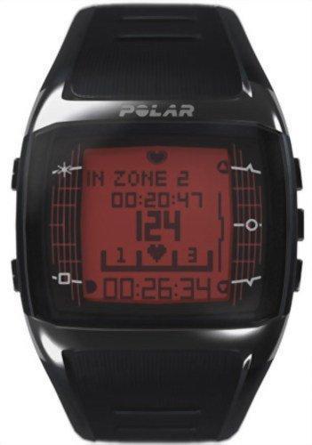 Polar FT60 Men's Heart Rate Monitor Watch (Black with Red Display)