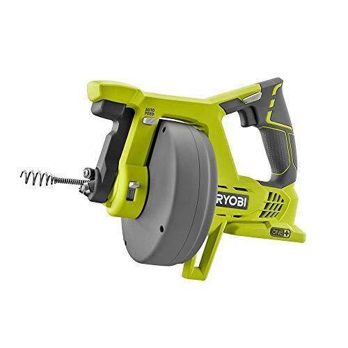 Ryobi P4001 One+ 18V Lithium Ion All-In-One 25 Foot Drain Auger for Sinks or Toilets (Battery Not Included, Power Tool Only)