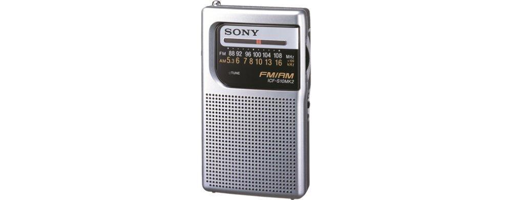 Sony ICF-S10MK2 Pocket AM/FM Radio, Silver