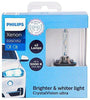 Philips D2S CrystalVision ultra Authentic Xenon HID Headlight Bulb, 2 Pack