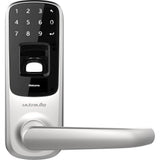 Ultraloq UL3 BT Bluetooth Enabled Fingerprint and Touchscreen Smart Lock (Satin Nickel) | 5-in-1 Keyless Entry | Secure Finger ID | Anti-peep Code | Works with iOS and Android | Match Home Aesthetics