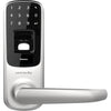 Ultraloq UL3 BT Bluetooth Enabled Fingerprint and Touchscreen Smart Lock (Satin Nickel) | 5-in-1 Keyless Entry | Secure Finger ID | Anti-peep Code | Works with iOS and Android | Match Home Aesthetics