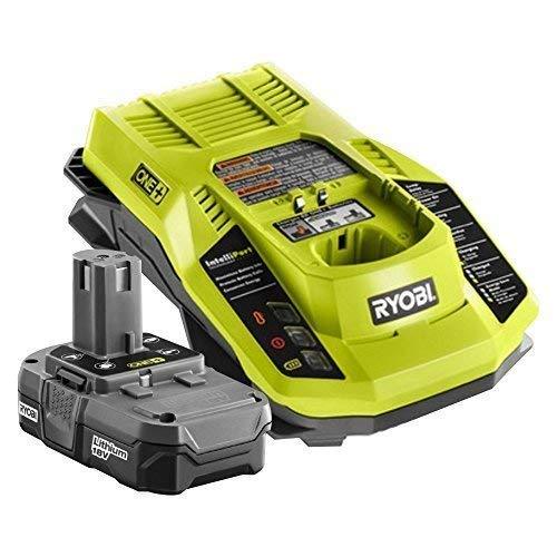 Ryobi P128 18V One+ Lithium-Ion Battery And Intelliport Charger, 10.94 x 11.02 x 3.541 (Renewed)