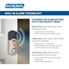 Schlage Connect Camelot Touchscreen Deadbolt with Built-In Alarm and Handleset Grip with Accent Lever, Satin Nickel, FE469NX ACC 619 CAM RH, Works with Alexa