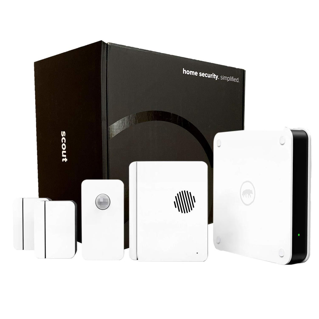 Scout Alarm Smart DIY Wireless Home Security System Perfect for Homes & Apartments Under 2000 Sq Ft | Works with Alexa | 24/7 Professional Monitoring | No Contract | 5 Piece Kit