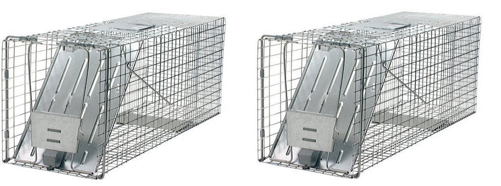 Havahart 1079 Live Animal Professional-Style One-Door Raccoon, Groundhog, Opossum, and Stray Cat Cage Trap (2 PACK)