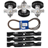 8TEN Deck Spindle Belt Screw OEM Blade Kit Set Combo for Cub Cadet MTD Columbia Troy Bilt RZT-S50 RZT-L50 Mustang 50 XP