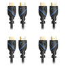 50ft (15.2M) High Speed HDMI Cable Male to Male with Ethernet Black (50 Feet/15.2 Meters) Supports 4K 30Hz, 3D, 1080p and Audio Return CNE68016 (4 Pack)