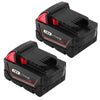 2 Pack 5.0Ah 18V Lithium batteries Replacement for Milwaukee m18 battery XC 48-11-10 48-11-1815 48-11-1820 48-11-1828 48-11-1840 48-11-1850 48-11-1852