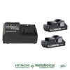 Hitachi UC18YSL3S Compact 18V 3.0Ah Lithium Ion Battery (2 Pack) and Charger Combo Kit