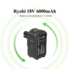 Enegitech 18V 6.0Ah P108 Lithium ion Battery for Ryobi One Plus P102 P103 P104 P105 P107 P108 P109 P122 Cordless Power Tools