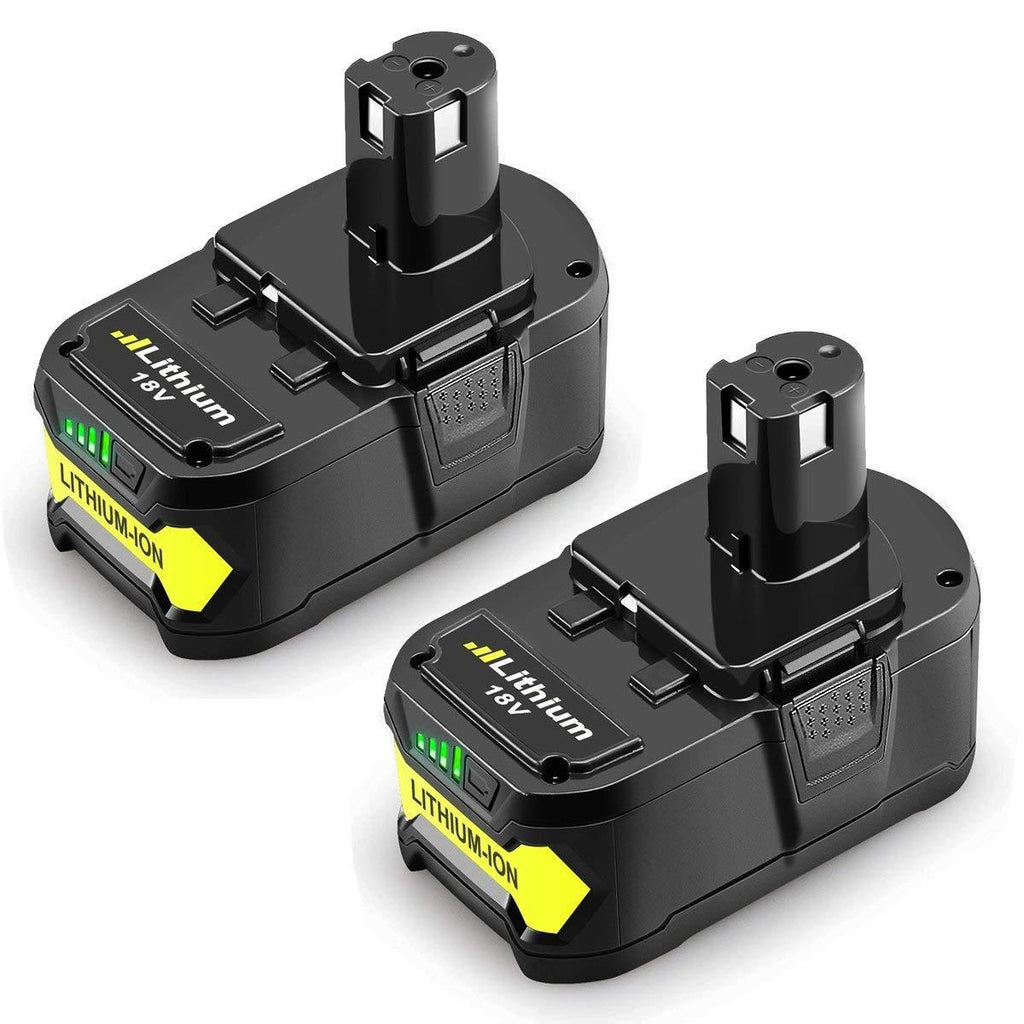 2Pack 18V 6.0Ah Replacement Battery for Ryobi 18V Lithium Battery P102 P103 P105 P107 P108 P109