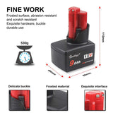 2 Pack Waitley M12 12V 9Ah Replacement Battery For Milwaukee M12 Compatible With 48-11-2411 48-11-2440 48-11-2402