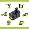 Replacement for Ryobi 18V Battery 6.0Ah Lithium Ion ONE+ Plus P102 P103 P104 P105 P107 P108 P109 P122 Cordless Tools 2Pack