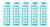 purifyou Premium Glass Water Bottle with Silicone Sleeve & Stainless Steel Lid Insert, 12/22 / 32 oz (5 Pack Aqua Blue, 32 oz)