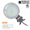 LED Area Light 40 Watts Dusk to Dawn Photocell Included, 5000K Daylight, 4600LM, Perfect Yard Light or Barn Light, ETL Listed, 300W Incandescent or 100W HID light Equivalent, 5-Year Warranty