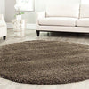 Safavieh California Premium Shag Collection SG151-8181 Mushroom Round Area Rug (4' Diameter)