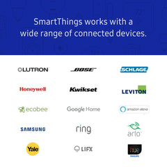 Samsung SmartThings ADT Wireless Home Security Starter Kit with DIY Smart Alarm System Hub, Door and Window Sensors, and Motion Detector - Alexa Compatible (Zigbee, Z-Wave, IP Network Protocols)