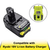 2Pack 6.0Ah 18V Replacement Battery for Ryobi 18V Lithium Battery P102 P103 P105 P107 P108 P109 Ryobi ONE+