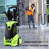 HX4001 3000PSI 1.80 GPM Electric Pressure Washer,1800W Rolling Wheels High Pressure Professional Washer Cleaner Machine W/5 Quick-Connect Spray Tips Onboard Detergent Tank