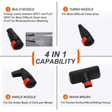 US PIEDLE Electric Pressure Washer 1900 PSI 1.5GPM 13-AMP Power Washer W/ 3 Various Nozzles Soap Dispenser and Wash Brush, Black and Orange