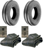 ALL/SAM LOT of Two (2) 7.50-16 7.50X16 750-16 Tri Rib (3 Rib) F-2 Tires with Tubes 8 PLY Rated