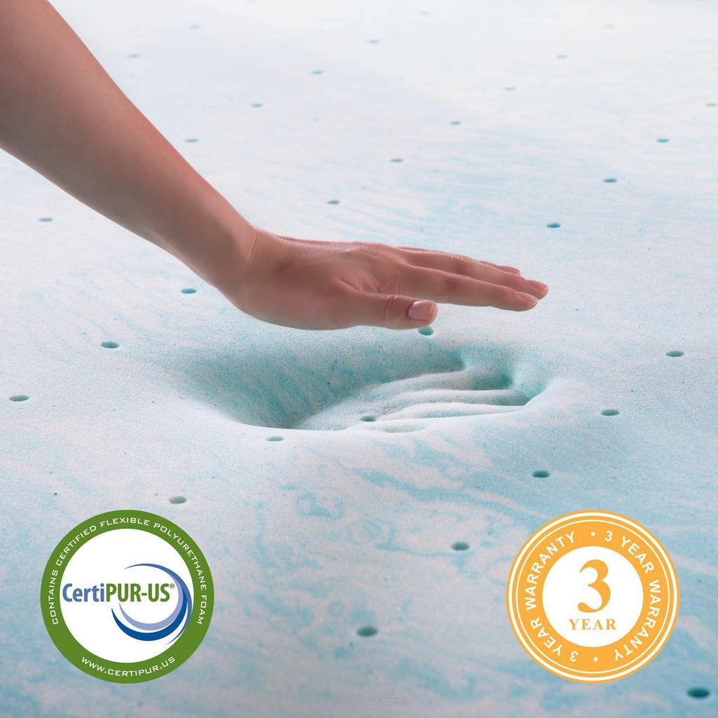 Linenspa 2 Inch Gel Swirl Memory Foam Topper - Full