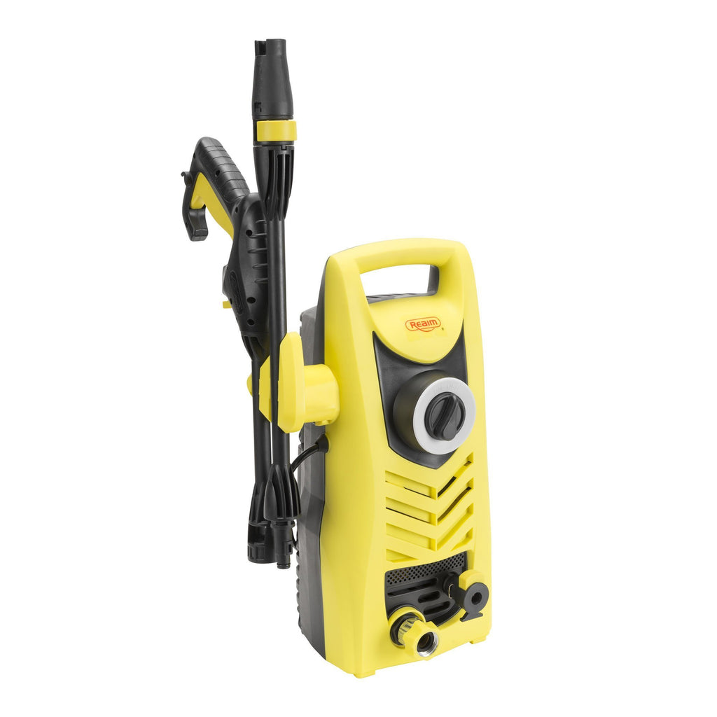 Realm BY02-VBW 1600 PSI, 1.6 GPM, 13 Amp Electric Pressure Washer with Spray Gun,Adjustable Nozzle,Foam Cannon, Yellow Black