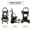 Mabay 3600PSI 212CC Gas Pressure Washer, 2.8GPM Gas Powered Power Washer, 2 Years' Warranty (Black)