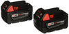 Milwaukee 48-11-1822 Dual M18 Genuine OEM 3 Amp Hour 18V Lithium Ion XC Extended Capacity Battery with Redlink Intelligence and Extreme Weather Performance (2 Pack of 48-11-1828)