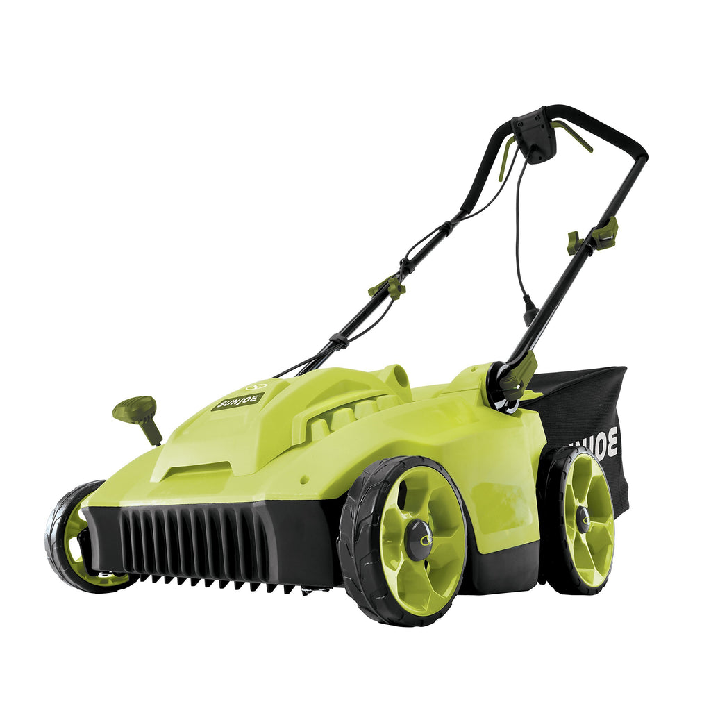 Sun Joe MJ506E 16 in 6.5 Amp Quad Wheel 24 Blade Electric Reel Lawn Mower w/ Grass Catcher