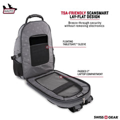 SwissGear 1900 Scansmart TSA Laptop Backpack - Grey Heather