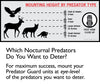 PREDATORGUARD Solar Powered Predator Deterrent Light Scares Nocturnal Pest Animals Away, Deer Coyote Raccoon Repellent Devices, Chicken Coop Accessories - 4 Pack