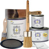 Retique It RFP-DSKit-Greystone by Renaissance chalk finish paint Deluxe Starter Kit Graystone 14 32 Ounces