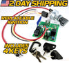 HD Switch John Deere Starter Ignition Key Switch Module AM132500 - GT225, GT235, GT235E, GT245 w/ 4 Keys Compatible with John Deere